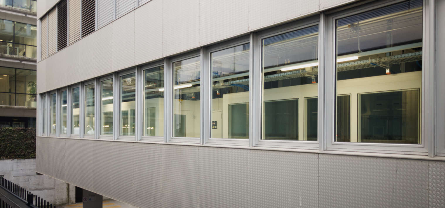 Sockelgeschosse nach Einbau von Forschungslabors